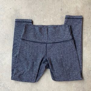 lululemon wunder under tights in gray herringbone